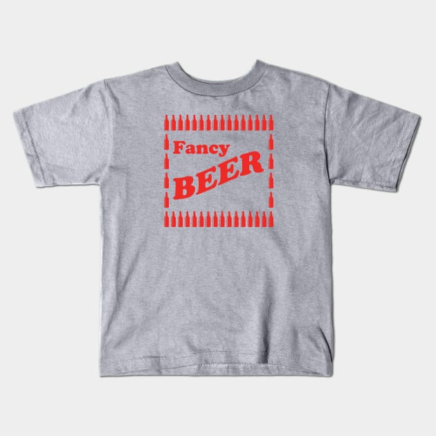 Fancy Beer Kids T-Shirt by BishopCras